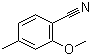 structure of CAS# 53078-69-6, 2-Methoxy-4-methylbenzonitrile