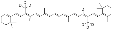 structure of CAS# 53163-44-3, beta-Carotene (10,10',19,19,19,19',19',19'-D8)