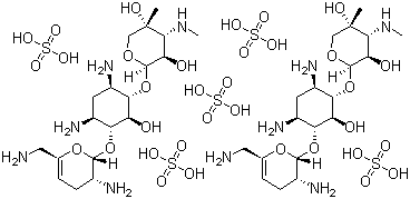 structure of CAS# 53179-09-2, 硫酸西梭霉素