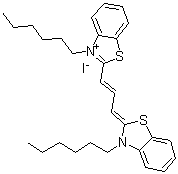 CAS 登录号：53213-87-9, 3,3'-二己基硫杂碳菁碘化物