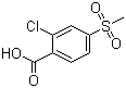 structure of CAS# 53250-83-2, 2-Chloro-4-methylsulphonylbenzoic acid