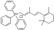 structure of CAS# 53282-28-3, [(2E,4E)-3-Methyl-5-(2,6,6-trimethyl-1-cyclohexen-1-yl)-2,4-pentadien-1-yl]triphenylphosphonium chloride