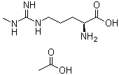 structure of CAS# 53308-83-1, N5-[亚氨基(甲基氨基)甲基]-L-鸟氨酸单乙酸盐
