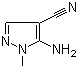 CAS # 5334-41-8, 1-Methyl-4-cyano-5-amino-1,2-pyrazole, 5-Amino-4-cyano-1-methyl-1,2-pyrazole, 5-Amino-4-cyano-1-methylpyrazole, 5-Amino-1-methyl-1H-pyrazole-4-carbonitrile