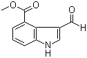 structure of CAS# 53462-88-7, 3-醛基-1H-吲哚-4-甲酸甲酯