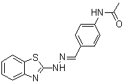 CAS # 5347-23-9, N-[4-[(2-Benzothiazolylhydrazono)methyl]phenyl]acetamide, NSC 3762