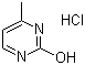 structure of CAS# 5348-51-6, 2-Hydroxy-4-methylpyrimidine hydrochloride