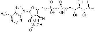 CAS # 53595-18-9, Phosphoadenosine diphosphoribose, 2'-Phosphoadenosine 5'-diphosphate ribose, 2'-Phosphoadenosine diphosphoribose, Adenosine 2'-monophospho-5'-diphosphoribose, Adenosine 2'-phosphate 5'-diphosphoribose