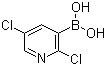 structure of CAS# 536693-97-7, 2,5-二氯吡啶-3-硼酸