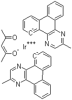 structure of CAS# 536755-34-7, (乙酰丙酮)双(2-甲基二苯并[f,h]喹喔啉)合铱
