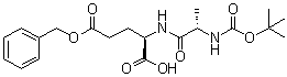 structure of CAS# 53759-36-7, N-[N-[叔丁氧羰基]-L-丙氨酰基]-D-谷氨酸 5-苄基酯