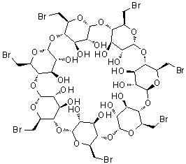 structure of CAS# 53784-83-1, 七(6-溴-6-脱氧)-beta-环糊精