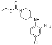 structure of CAS# 53786-45-1, 4-[(2-氨基-4-氯苯基)氨基]-1-哌啶羧酸乙酯