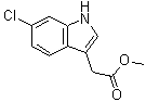structure of CAS# 53859-25-9, 6-氯吲哚基-3-乙酸甲酯
