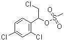 structure of CAS# 53984-39-7, 2,4-二氯-alpha-(氯甲基)苯甲醇甲烷磺酸酯