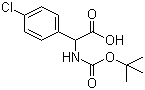 structure of CAS# 53994-85-7, N-Boc-(4'-Chlorophenyl)glycine