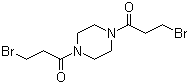 structure of CAS# 54-91-1, 1,4-Bis(3-bromo-1-oxopropyl)piperazine