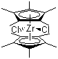 structure of CAS# 54039-38-2, Bis(pentamethylcyclopentadienyl)zirconium dichloride