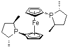 structure of CAS# 540475-45-4, 1,1'-Bis[(2R,5R)-2,5-dimethyl-1-phospholanyl]ferrocene