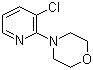 structure of CAS# 54231-36-6, 3-Chloro-2-morpholinopyridine