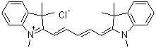 CAS 登录号：54268-70-1, 2-[5-(1,3-二氢-1,3,3-三甲基-2H-吲哚-2-亚基)-1,3-戊二烯-1-基]-1,3,3-三甲基-3H-吲哚鎓氯化物