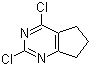 CAS # 5466-43-3, 2,4-Dichloro-5,6-trimethylenepyrimidine, 2,4-Dichloro-6,7-dihydro-5H-cyclopenta[d]pyrimidine