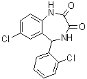CAS # 54699-91-1, 7-Chloro-5-(2-chlorophenyl)-4,5-dihydro-1H-1,4-benzodiazepine-2,3-dione