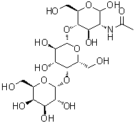 structure of CAS# 54832-51-8, D-半乳糖基-alpha-(1→4)-D-半乳糖基-beta-(1→4)-N-乙酰基-D-葡萄糖胺
