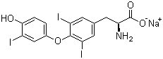 structure of CAS# 55-06-1, 三碘代甲状腺素钠盐
