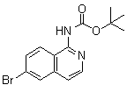 structure of CAS# 552331-12-1, (6-Bromo-1-isoquinolinyl)carbamic acid 1,1-dimethylethyl ester