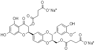 CAS 登录号：55254-34-7, 水飞蓟素二半琥珀酸酯二钠盐