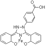 CAS # 554435-83-5, Deferasirox Fe3+ chelate, [4-[3,5-Bis[2-hydroxy)phenyl]-1H-1,2,4-triazol-1-yl]benzoato)]iron