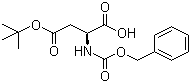 structure of CAS# 5545-52-8, N-Cbz-L-Aspartic acid 4-tert-butyl ester