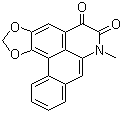 CAS 登录号：55610-01-0, 头花千金藤二酮 A, 7-甲基-5H-苯并[g]-1,3-二噁茂苯并[6,5,4-de]喹啉-5,6(7H)-二酮