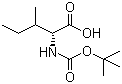 structure of CAS# 55721-65-8, Boc-D-异亮氨酸