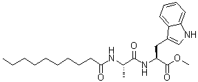CAS 登录号：55728-17-1, N-[N-(1-氧代癸基)-L-丙氨酰]-L-色氨酸甲酯