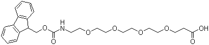 structure of CAS# 557756-85-1, 5,8,11,14-Tetraoxa-2-azaheptadecanedioic acid 1-(9H-fluoren-9-ylmethyl) ester