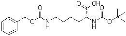 structure of CAS# 55878-47-2, N2-[(1,1-Dimethylethoxy)carbonyl]-N6-[(phenylmethoxy)carbonyl]-D-lysine