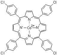 structure of CAS# 55915-17-8, [中位-四(4-氯苯基)卟啉]钴