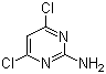 structure of CAS# 56-05-3, 2-Amino-4,6-dichloropyrimidine