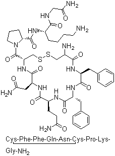 structure of CAS# 56-59-7, 苯赖加压素