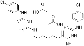 structure of CAS# 56-95-1, Chlorhexidine acetate