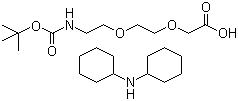structure of CAS# 560088-79-1, 2-[2-(Boc-amino)ethoxy]ethoxyacetic acid (dicyclohexylammonium) salt
