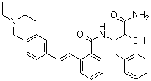 CAS 登录号：561067-03-6, beta-[[2-[(1E)-2-[4-[(二乙基氨基)甲基]苯基]乙烯基]苯甲酰基]氨基]-alpha-羟基苯丁酰胺