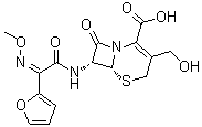 CAS # 56271-94-4, (6R,7R)-7-[[(2Z)-2-(2-Furanyl)-2-(methoxyimino)acetyl]amino]-3-(hydroxymethyl)-8-oxo-5-thia-1-azabicyclo[4.2.0]oct-2-ene-2-carboxylic acid