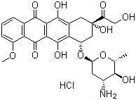 structure of CAS# 56390-09-1, 盐酸表柔比星