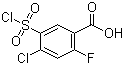 structure of CAS# 56447-54-2, 4-Chloro-5-(chlorosulfonyl)-2-fluorobenzoic acid
