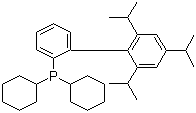 structure of CAS# 564483-18-7, 2-(Dicyclohexylphosphino)-2',4',6'-triisopropylbiphenyl