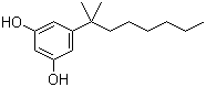 structure of CAS# 56469-10-4, 5-(1,1-Dimethylheptyl)benzene-1,3-diol