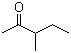 CAS # 565-61-7, 3-Methyl-2-pentanone